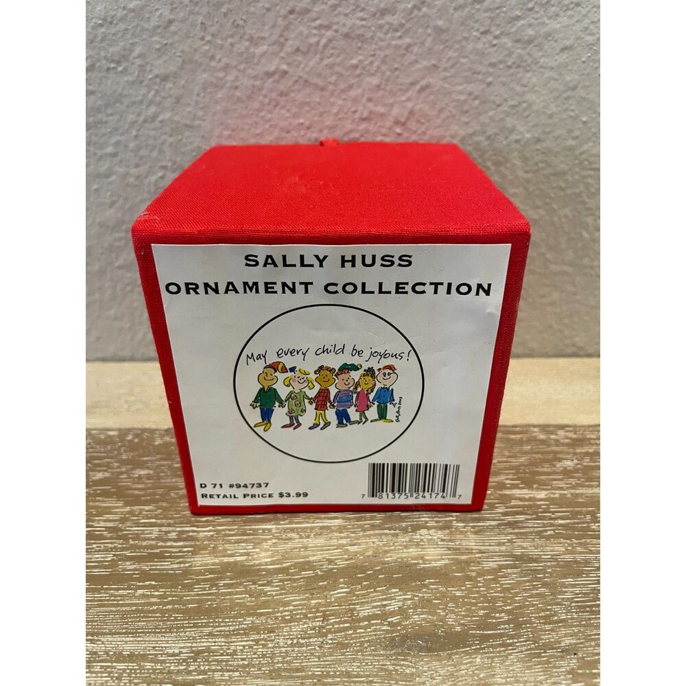 Sally Huss May Every Child Be Joyous Glass Ball Ornament in Gift Box